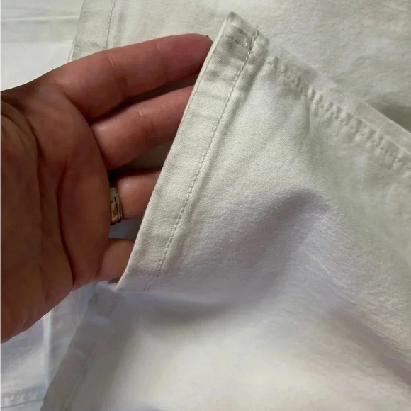 BDG Urban Outfitters Jeans Size 34 Ruched Dipped V Flare White Stretch Denim New - Picture 9 of 9